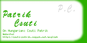 patrik csuti business card